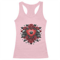 Skeleton Soccer Player Racerback Tank Top Valentine Day Gift