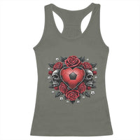 Skeleton Soccer Player Racerback Tank Top Valentine Day Gift