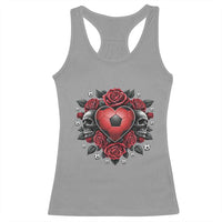Skeleton Soccer Player Racerback Tank Top Valentine Day Gift