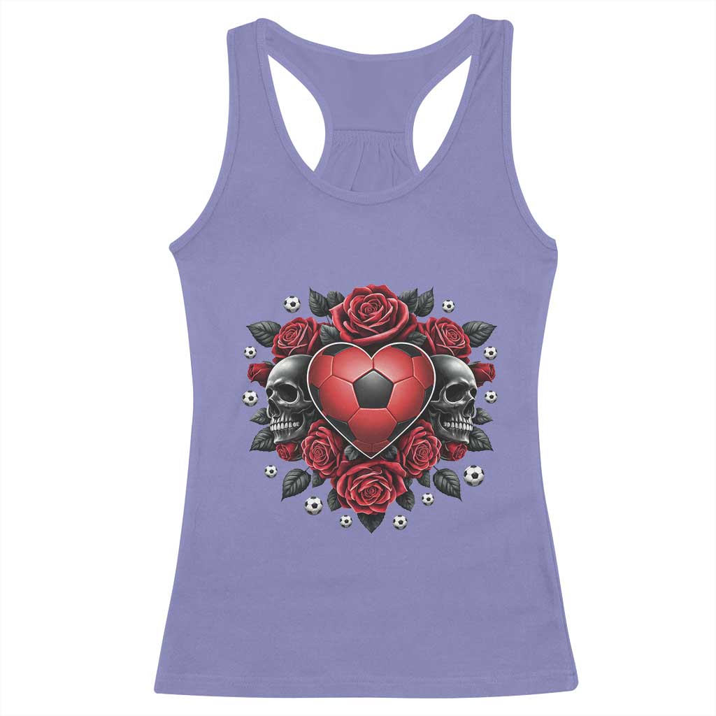 Skeleton Soccer Player Racerback Tank Top Valentine Day Gift