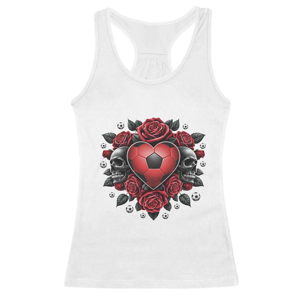 Skeleton Soccer Player Racerback Tank Top Valentine Day Gift