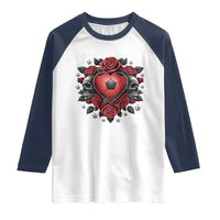 Skeleton Soccer Player Raglan Shirt Valentine Day Gift