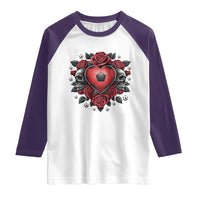 Skeleton Soccer Player Raglan Shirt Valentine Day Gift