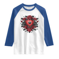 Skeleton Soccer Player Raglan Shirt Valentine Day Gift