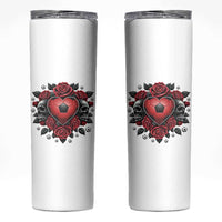 Skeleton Soccer Player Skinny Tumbler Valentine Day Gift