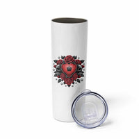 Skeleton Soccer Player Skinny Tumbler Valentine Day Gift