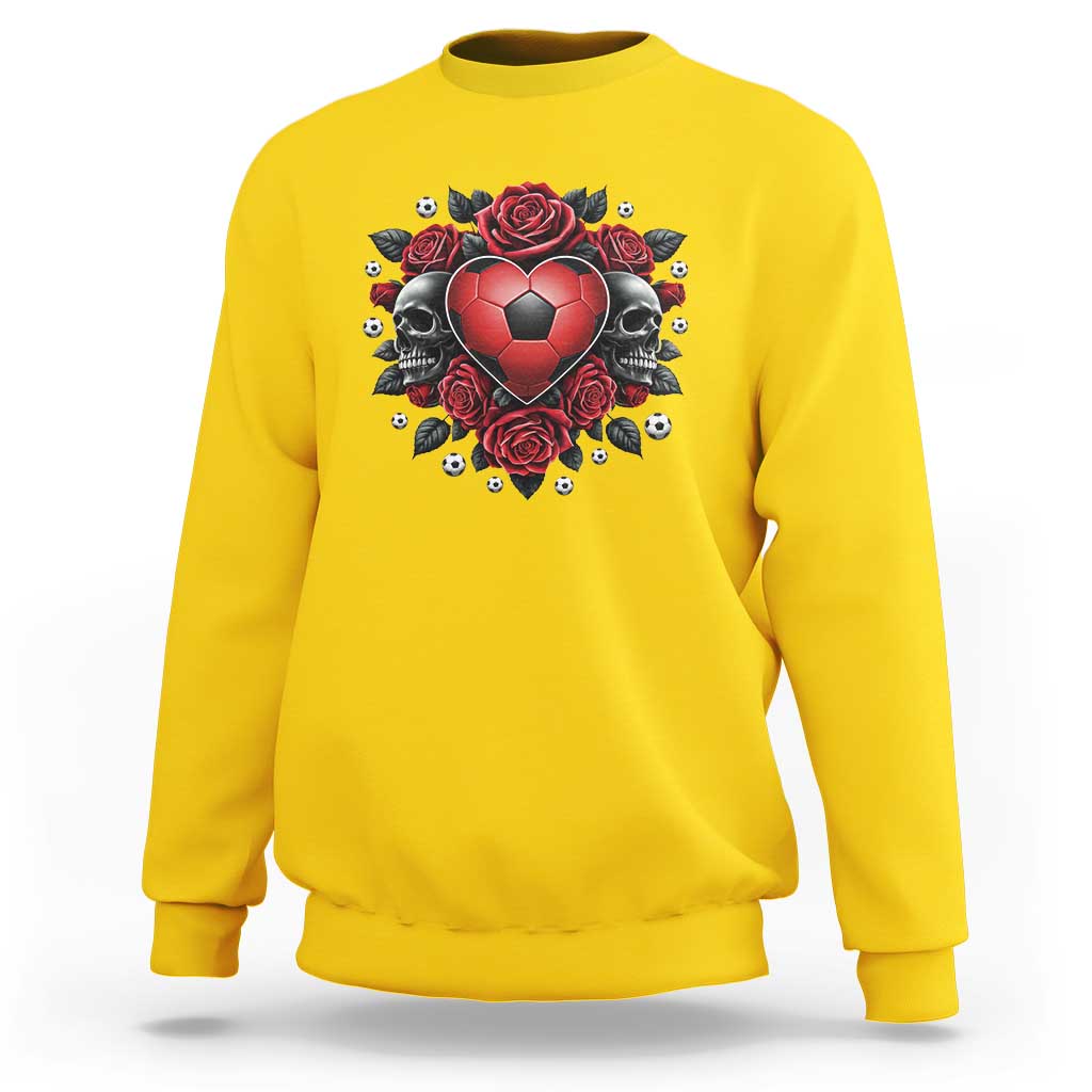 Skeleton Soccer Player Sweatshirt Valentine Day Gift