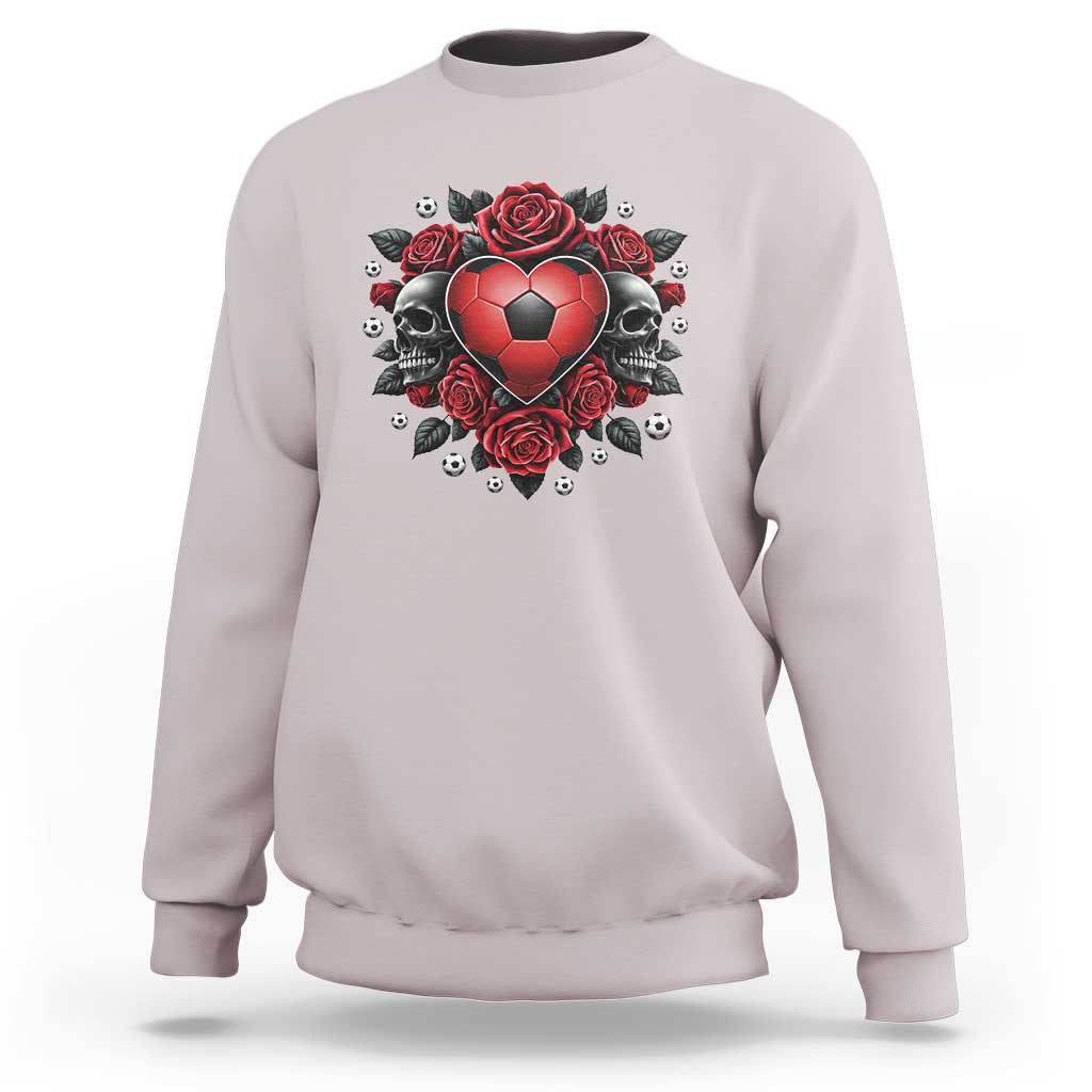 Skeleton Soccer Player Sweatshirt Valentine Day Gift