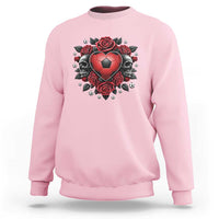 Skeleton Soccer Player Sweatshirt Valentine Day Gift