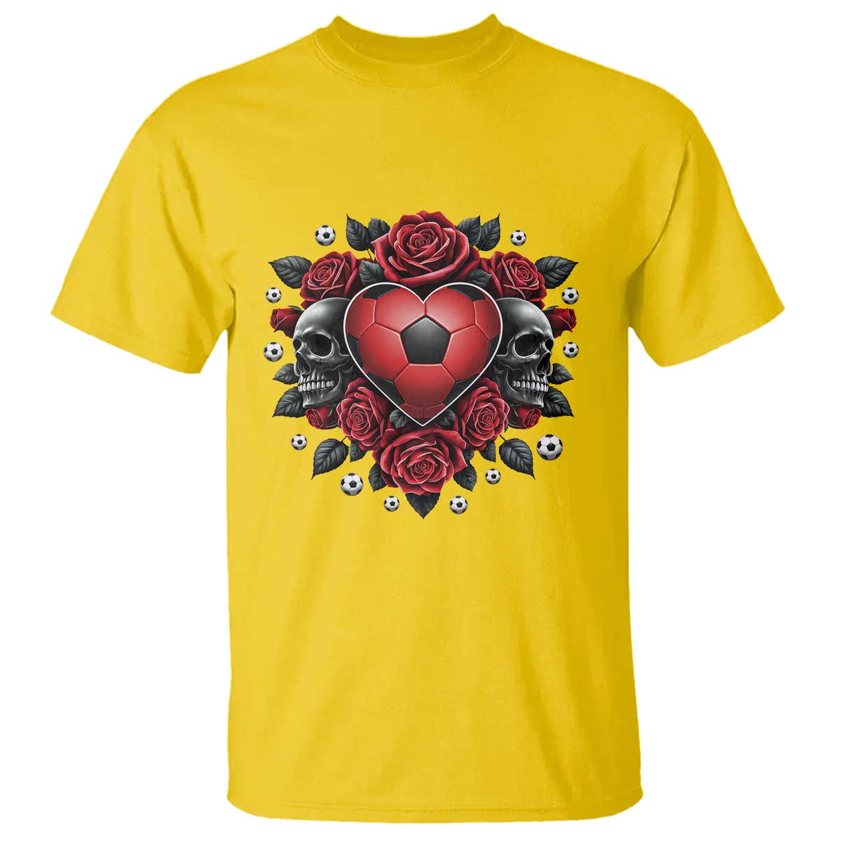 Skeleton Soccer Player T Shirt Valentine Day Gift