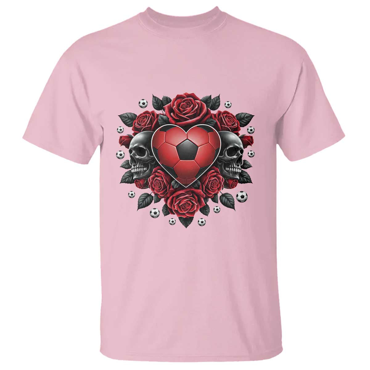 Skeleton Soccer Player T Shirt Valentine Day Gift
