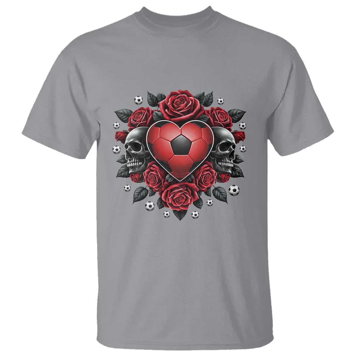 Skeleton Soccer Player T Shirt Valentine Day Gift