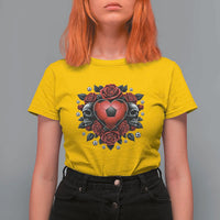 Skeleton Soccer Player T Shirt For Women Valentine Day Gift