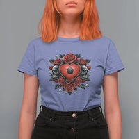 Skeleton Soccer Player T Shirt For Women Valentine Day Gift