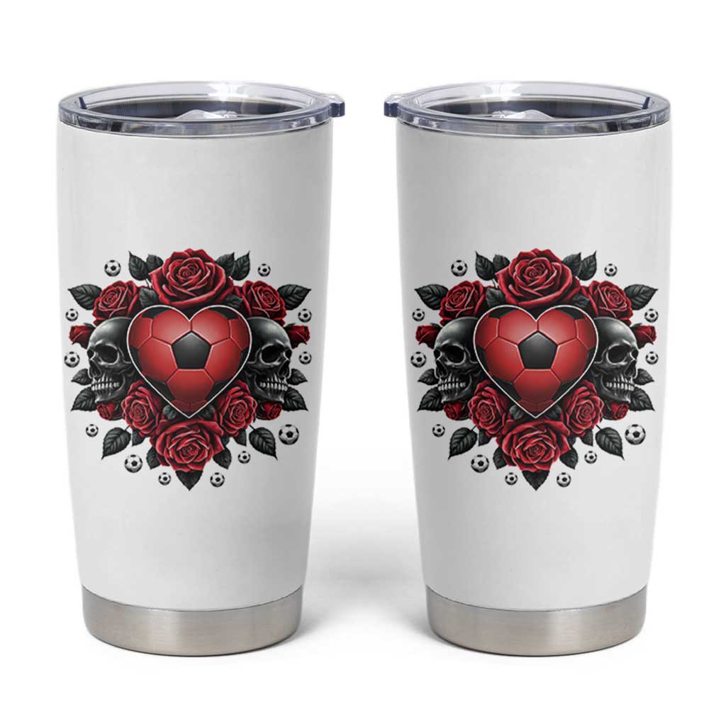 Skeleton Soccer Player Tumbler Cup Valentine Day Gift