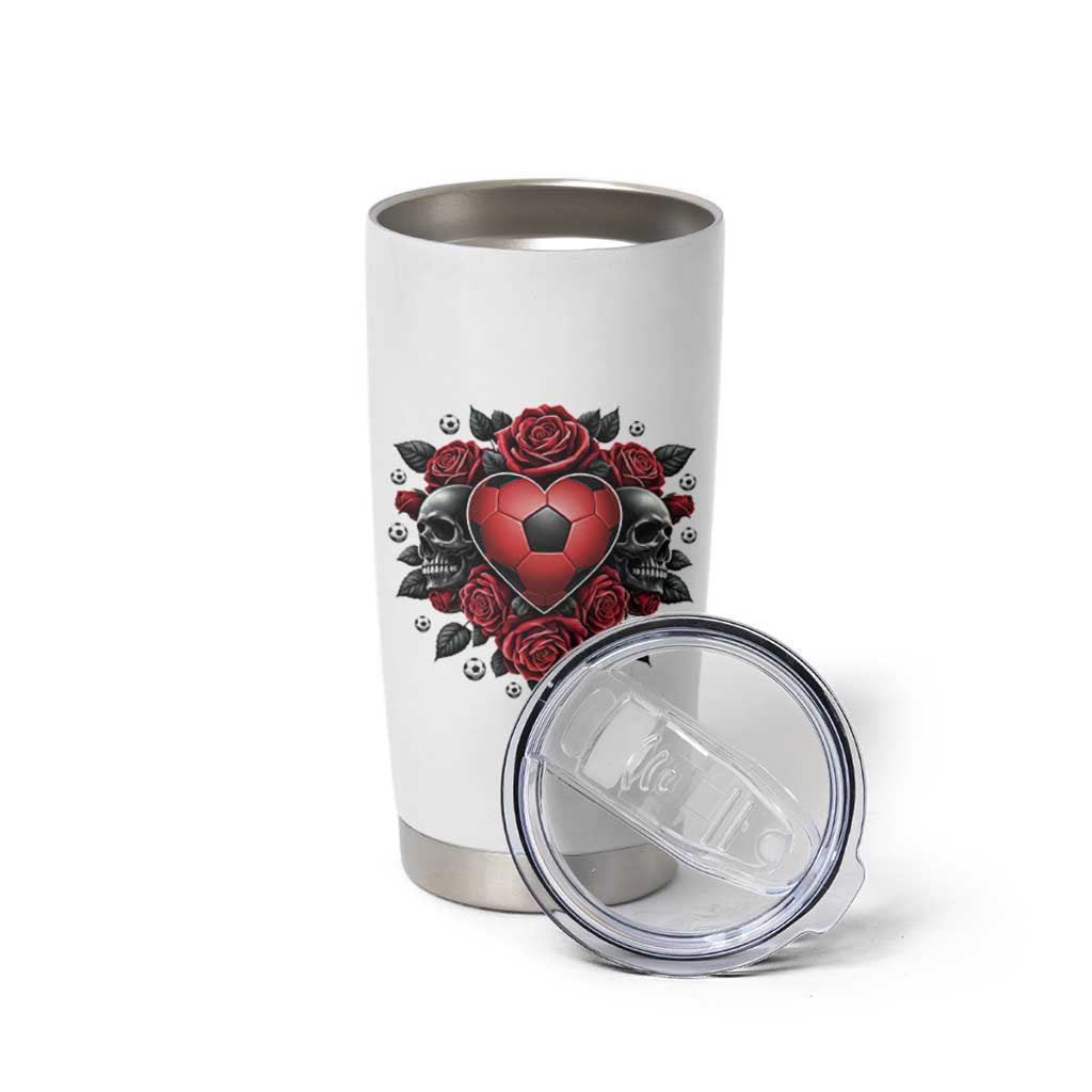 Skeleton Soccer Player Tumbler Cup Valentine Day Gift
