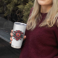 Skeleton Soccer Player Tumbler Cup Valentine Day Gift