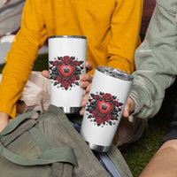 Skeleton Soccer Player Tumbler Cup Valentine Day Gift