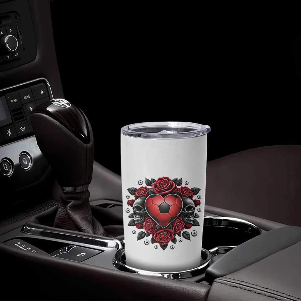 Skeleton Soccer Player Tumbler Cup Valentine Day Gift