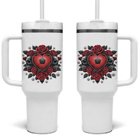 Skeleton Soccer Player Tumbler With Handle Valentine Day Gift
