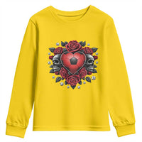 Skeleton Soccer Player Youth Sweatshirt Valentine Day Gift