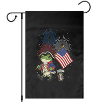 Funny Patriotic Frog Garden Flag Celebrating 250 Years Of Freedom