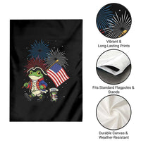 Funny Patriotic Frog Garden Flag Celebrating 250 Years Of Freedom