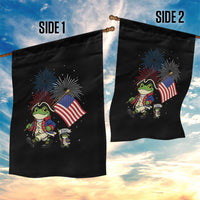 Funny Patriotic Frog Garden Flag Celebrating 250 Years Of Freedom