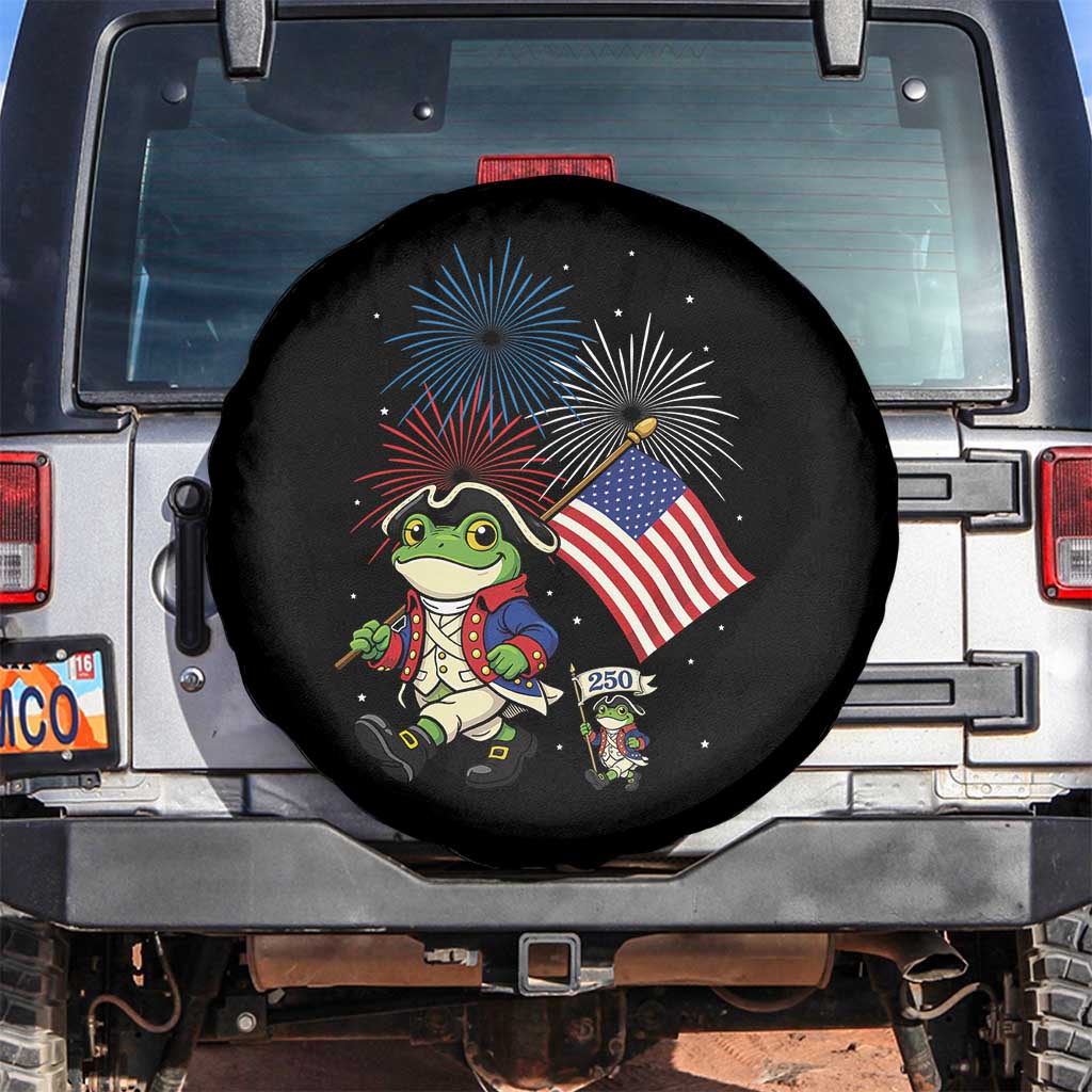 Funny Patriotic Frog Spare Tire Cover Celebrating 250 Years Of Freedom
