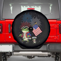 Funny Patriotic Frog Spare Tire Cover Celebrating 250 Years Of Freedom