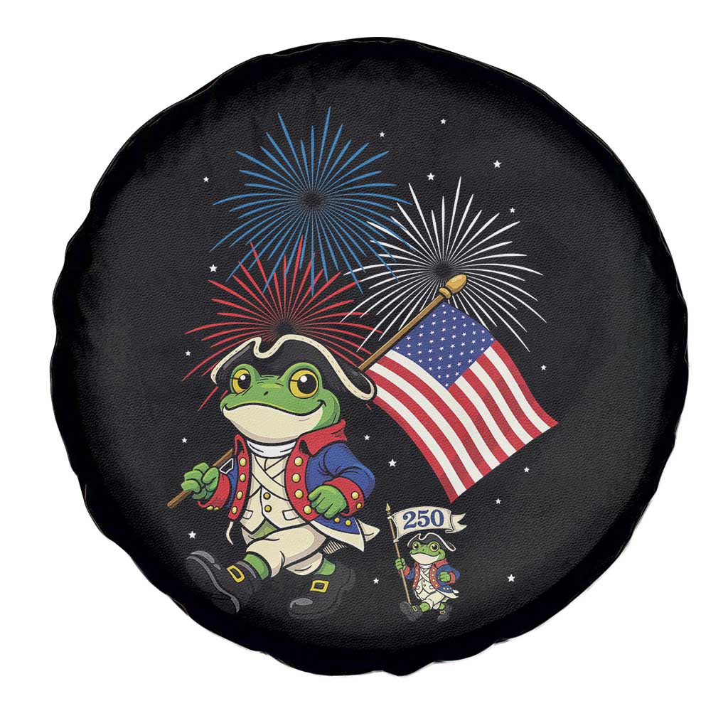 Funny Patriotic Frog Spare Tire Cover Celebrating 250 Years Of Freedom