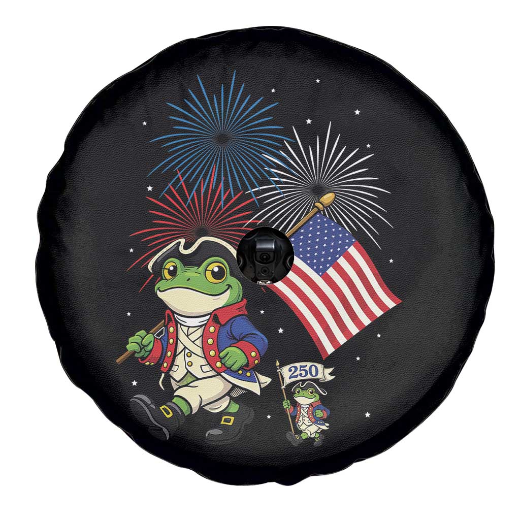 Funny Patriotic Frog Spare Tire Cover Celebrating 250 Years Of Freedom