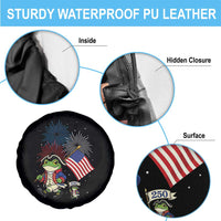 Funny Patriotic Frog Spare Tire Cover Celebrating 250 Years Of Freedom