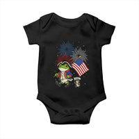 Funny Patriotic Frog Baby Onesie Celebrating 250 Years Of Freedom