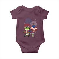 Funny Patriotic Frog Baby Onesie Celebrating 250 Years Of Freedom