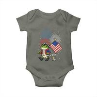 Funny Patriotic Frog Baby Onesie Celebrating 250 Years Of Freedom