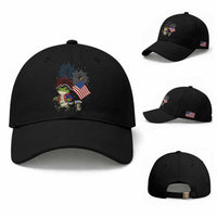 Funny Patriotic Frog Baseball Cap Celebrating 250 Years Of Freedom