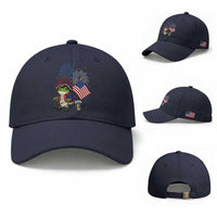 Funny Patriotic Frog Baseball Cap Celebrating 250 Years Of Freedom