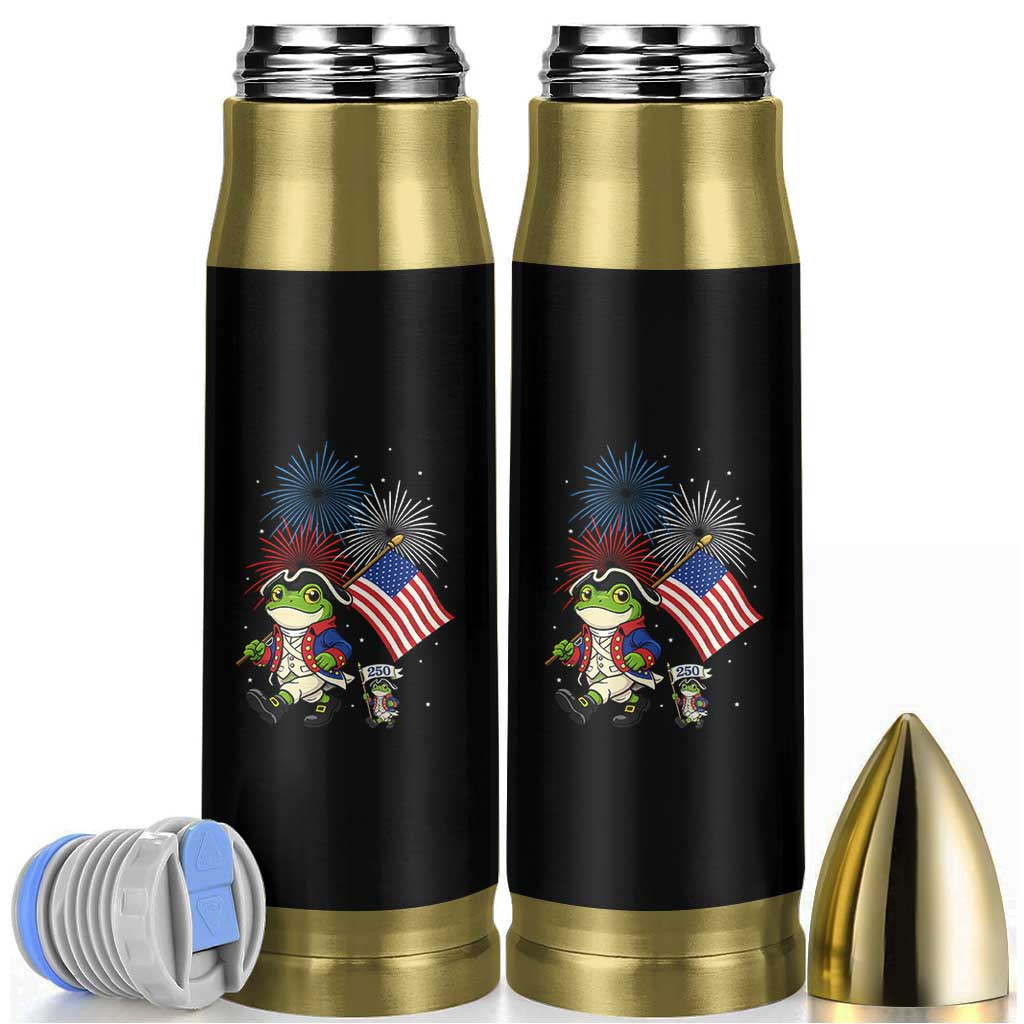Funny Patriotic Frog Bullet Tumbler Celebrating 250 Years Of Freedom