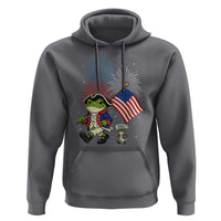 Funny Patriotic Frog Hoodie Celebrating 250 Years Of Freedom