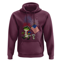 Funny Patriotic Frog Hoodie Celebrating 250 Years Of Freedom