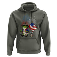 Funny Patriotic Frog Hoodie Celebrating 250 Years Of Freedom
