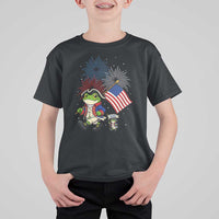 Funny Patriotic Frog T Shirt For Kid Celebrating 250 Years Of Freedom