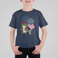 Funny Patriotic Frog T Shirt For Kid Celebrating 250 Years Of Freedom