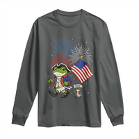Funny Patriotic Frog Long Sleeve Shirt Celebrating 250 Years Of Freedom