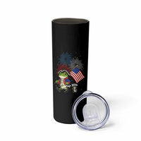Funny Patriotic Frog Skinny Tumbler Celebrating 250 Years Of Freedom