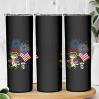 Funny Patriotic Frog Skinny Tumbler Celebrating 250 Years Of Freedom