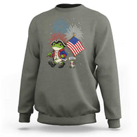 Funny Patriotic Frog Sweatshirt Celebrating 250 Years Of Freedom