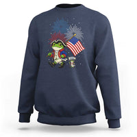 Funny Patriotic Frog Sweatshirt Celebrating 250 Years Of Freedom