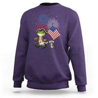 Funny Patriotic Frog Sweatshirt Celebrating 250 Years Of Freedom